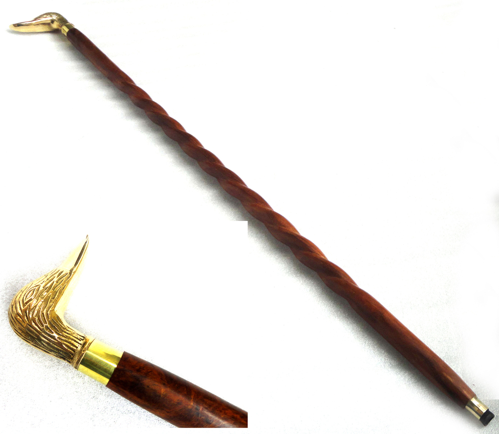 Antique Brass Walking Stick | Vintage Gentleman Cane | Luxury Gift | Decorative Collectible