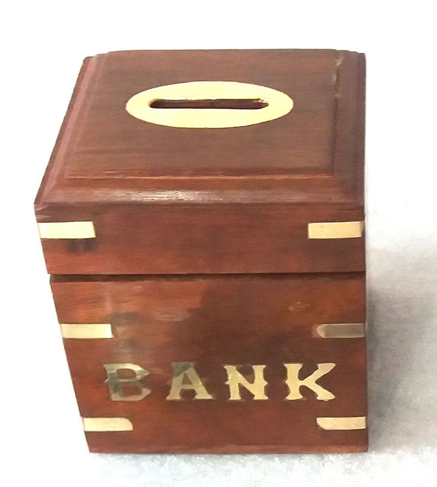 Antique Brass Money Bank | Vintage Coin Bank | Decorative Savings Box | Gift Collectible