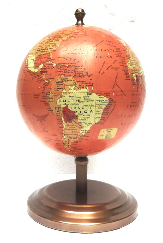 Antique Brass World Globe | Vintage Desk Globe | Nautical Educational Decor | Gift Collectible