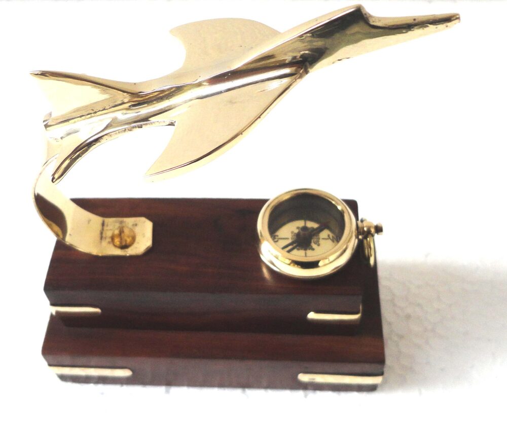 Antique Brass Decorative Airplane Model | Vintage Aviation Replica | Retro Aircraft Decor | Gift Collectible
