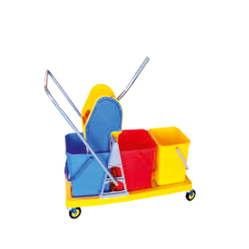 SSHK-WT-60-3 Triple Bucket Mop Wringer Trolley