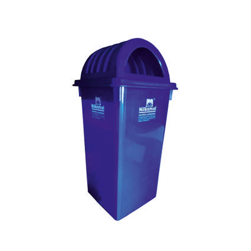 SSDB 80-H Hood Type Dustbin - Stainless Steel, 80 Liters, Silver | Mirror Finish, Rust & Fire Resistant, Seamless Welded Cylinder