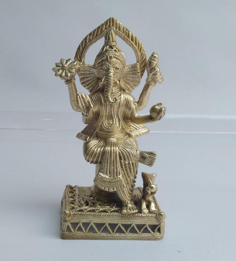 5 Inch Sitting Ganesh On Base Statue
