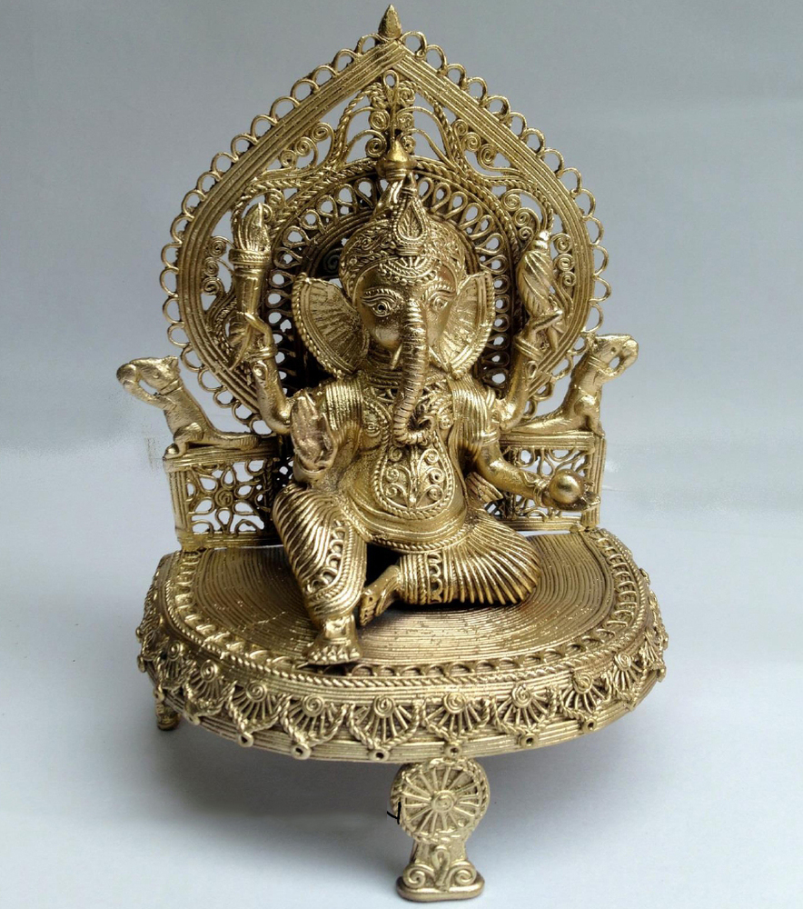 8.5 Inch Sitting Ganesh On Shinhasan