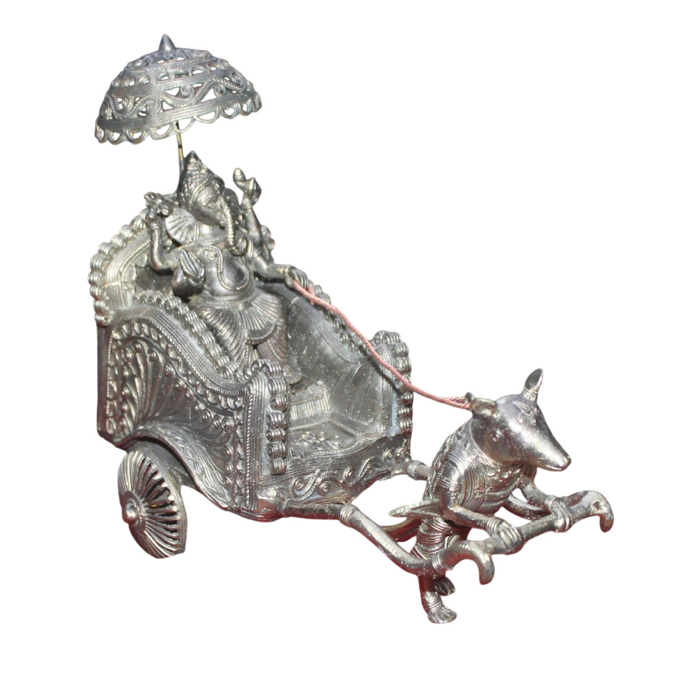 9x9 Inch Ganesh Ji Rath Statue