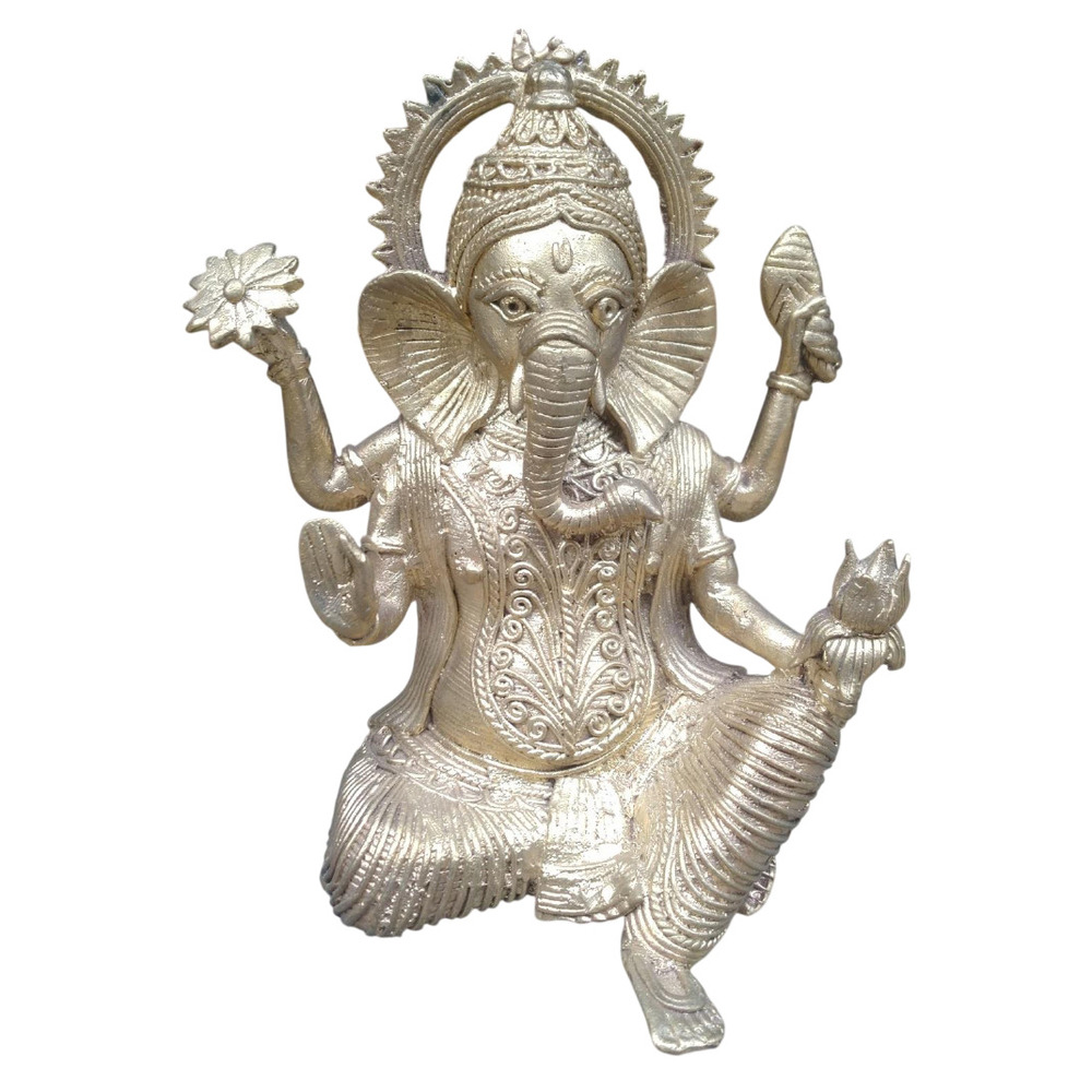6 Inch Four Hand Sitting Ganesh Ji Statue