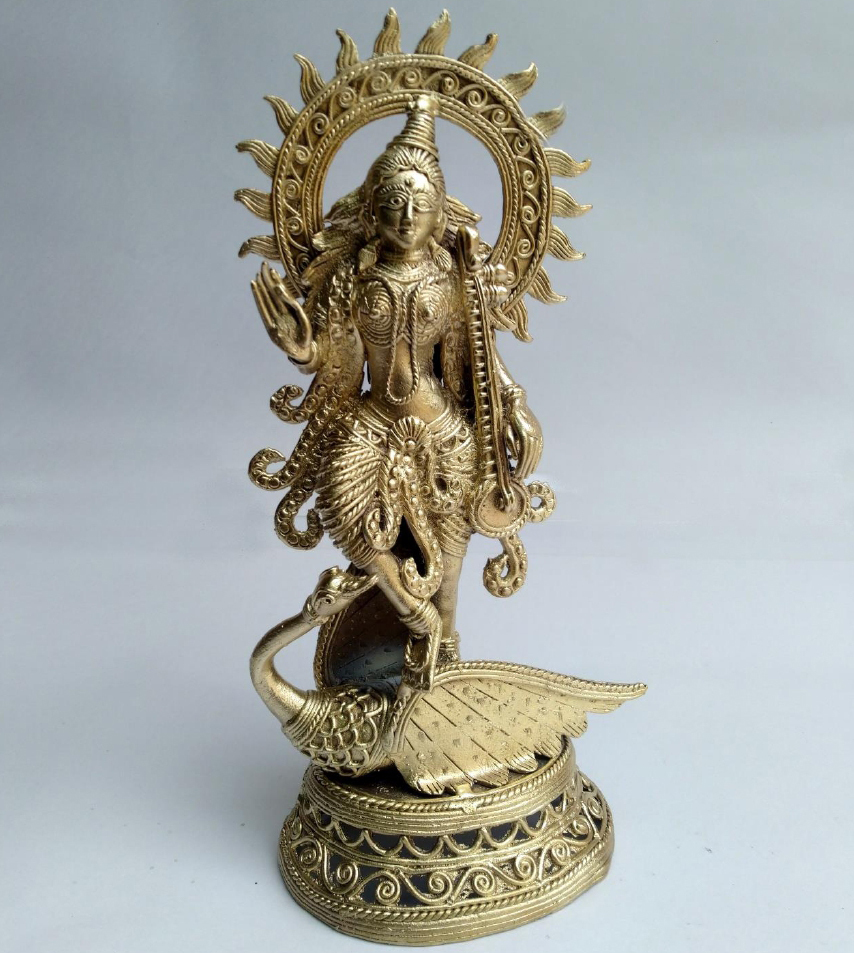 8.5 Inch Nataraj Saraswati Ji Statue