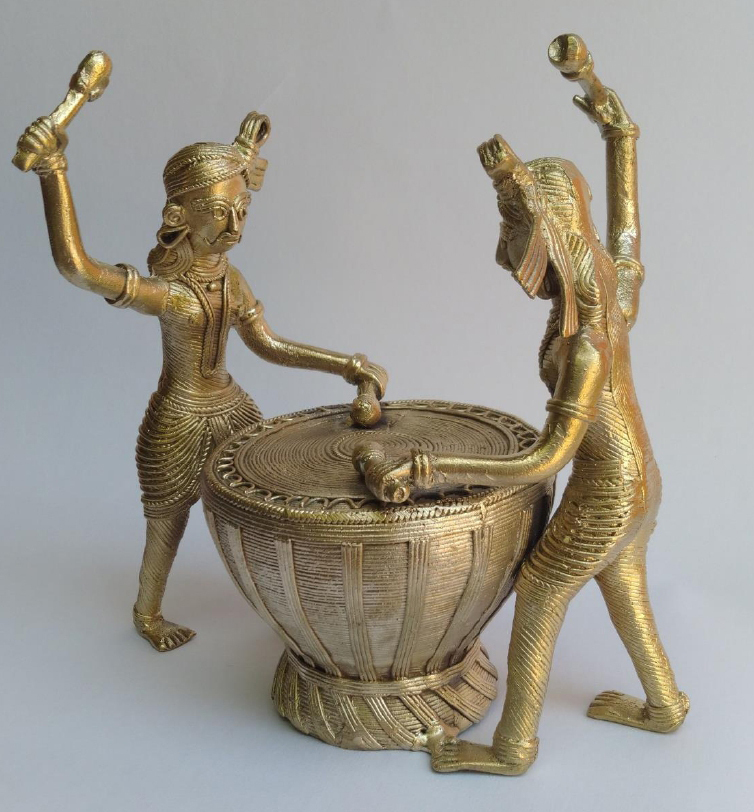 7x4.5 Inch Nagara Two Figure Statue