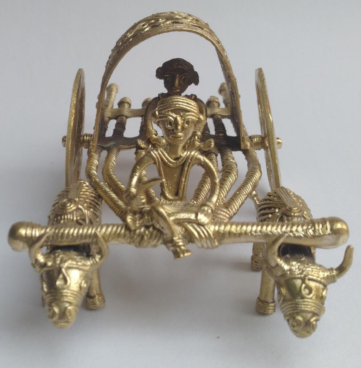 12x6 Inch Bullock Cart Statue