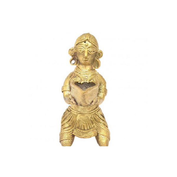 4 Inch Lady Sitting With Deep Statue