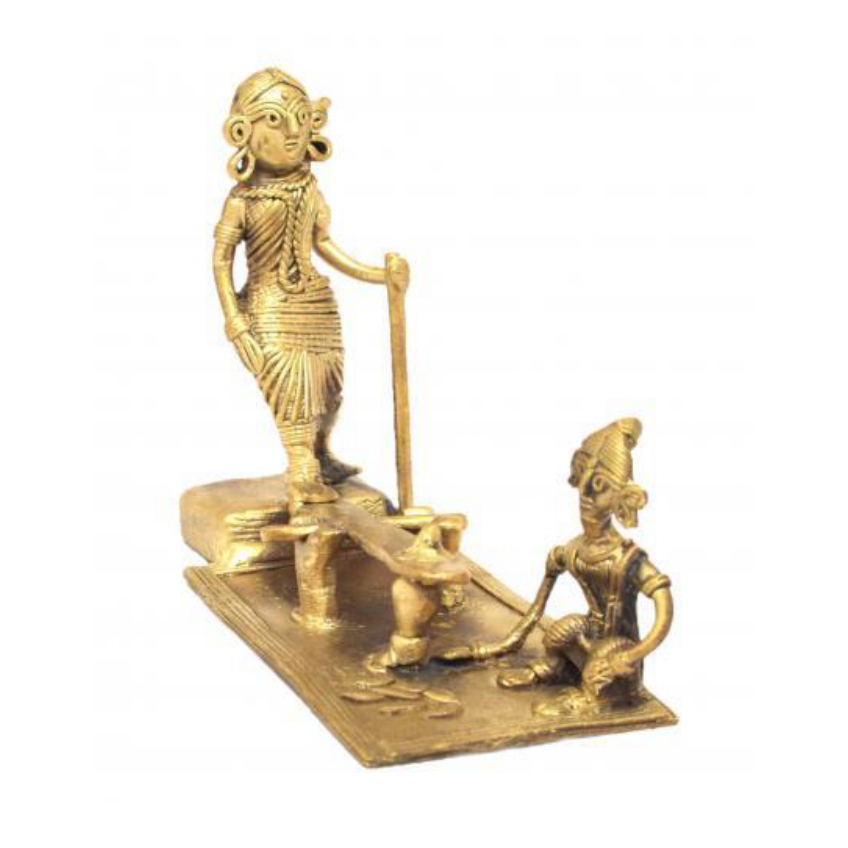 5 Inch Dheki With Lady Statue