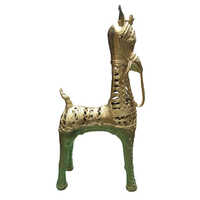 24 Inch Brass Horse Statue