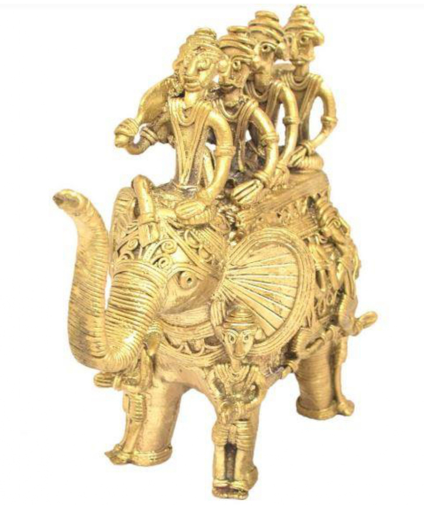 12x12 Inch Elephant 12 Figure Statue