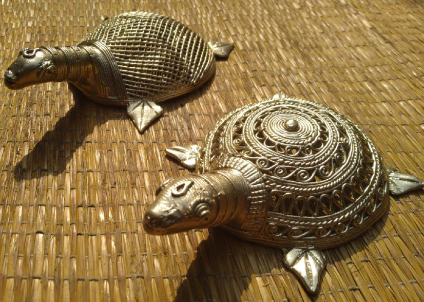 5 Inch Brass Tortoise Statue