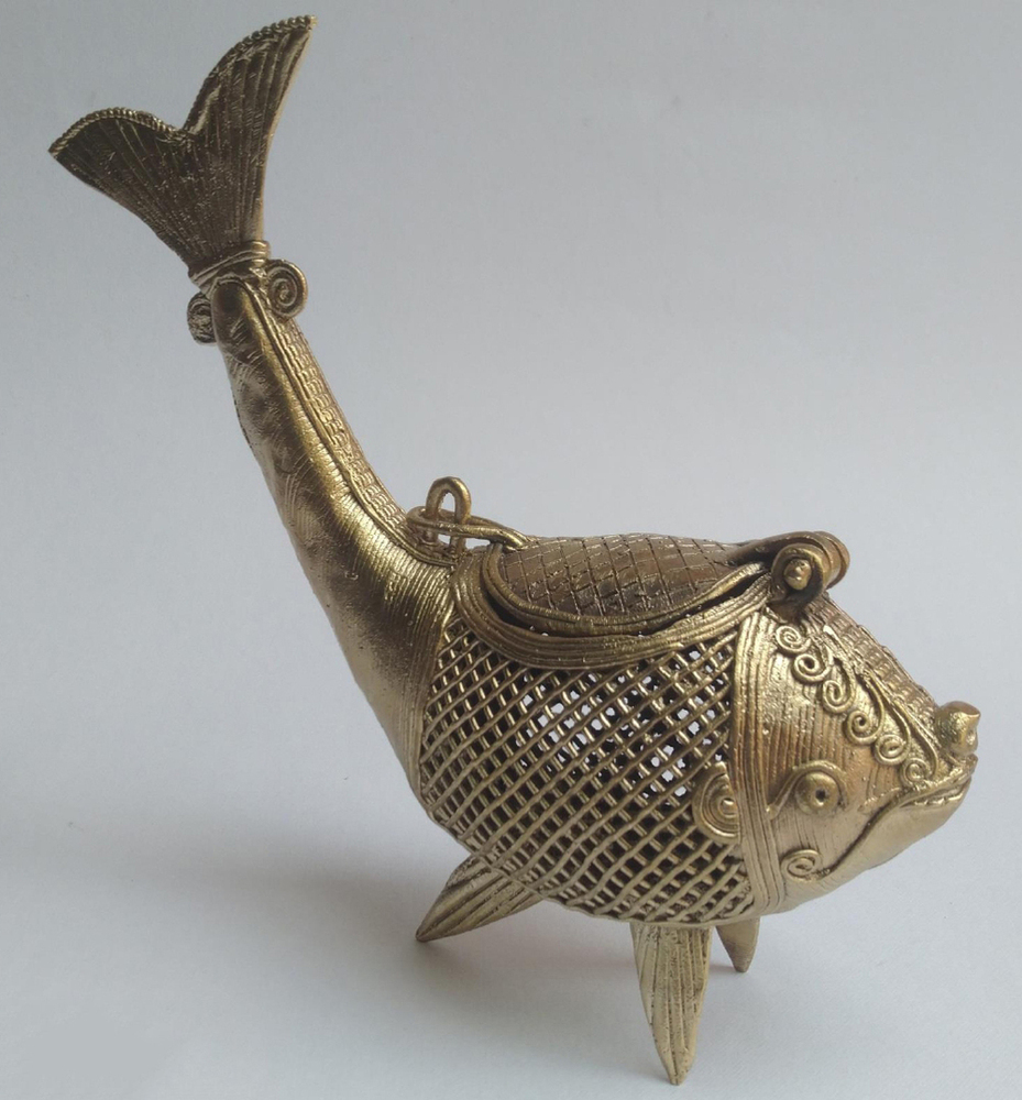 7 Inch Brass Fish Box