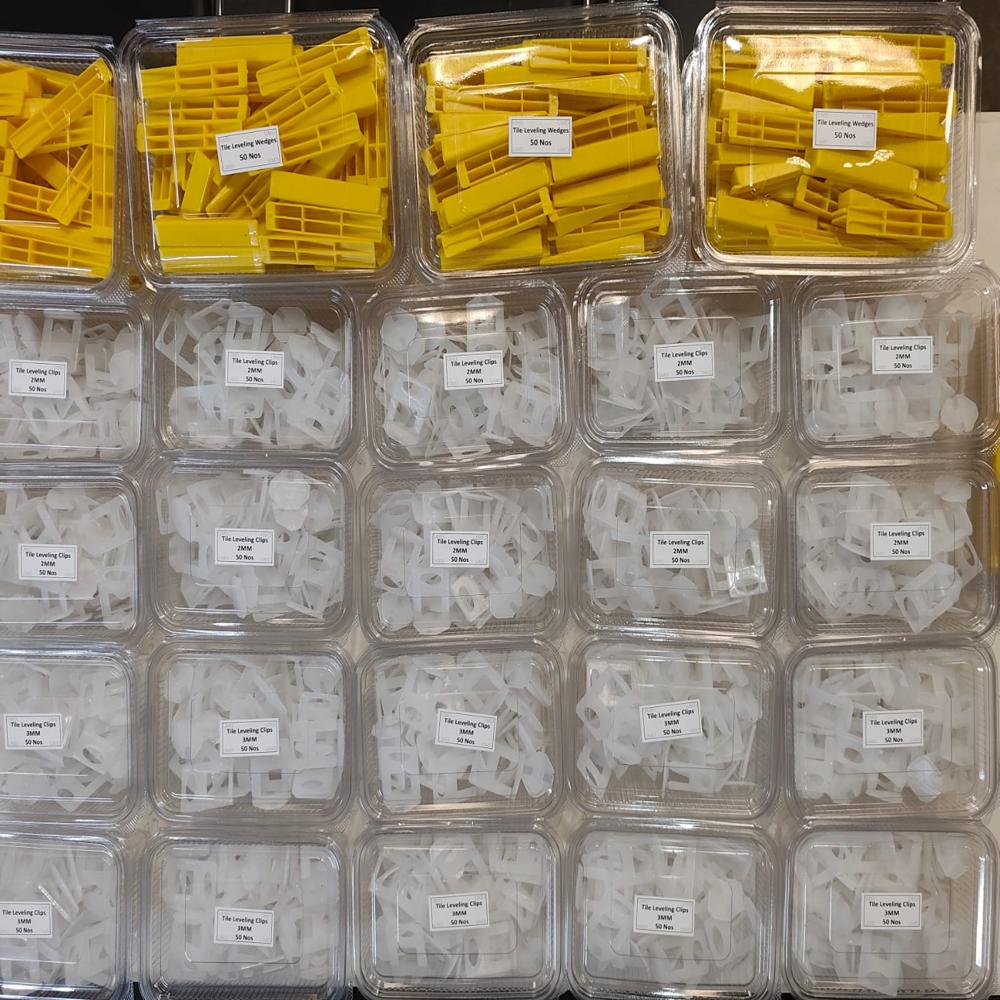 Tile Leveling Clips And Wedges - Color: White