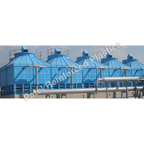 FRP Cooling Towers Components - FRP & Aluminium, Custom Size, Blue | Corrosion Resistant, Low Noise, UV Gel Coat Finish