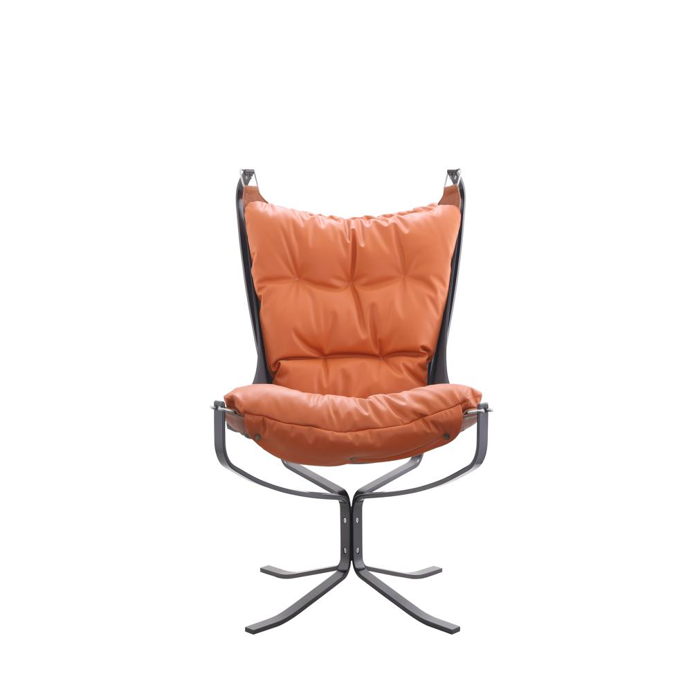 Cushioned Leather Leisure Chair - Dimensions: 70*85*90  Centimeter (cm)