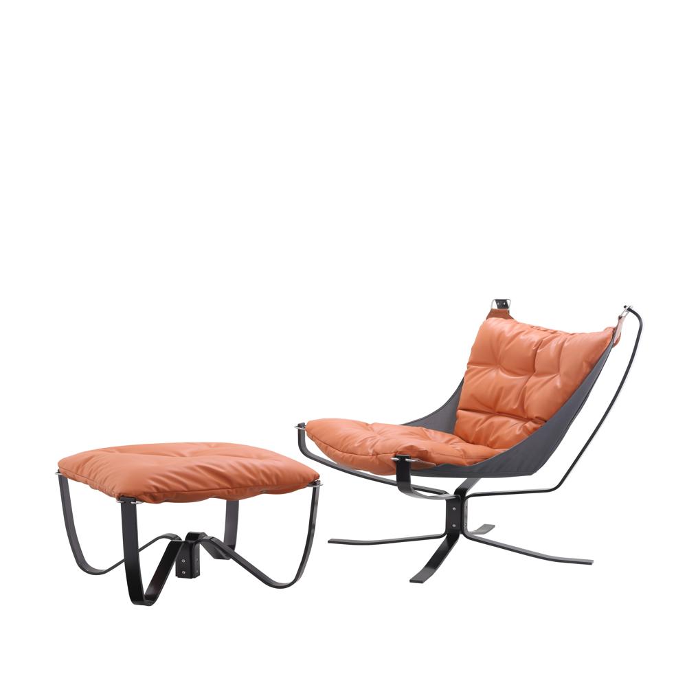 Cushioned Leather Leisure Chair