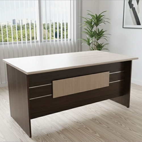 Executive Table - Color: Walnut Brown And Black