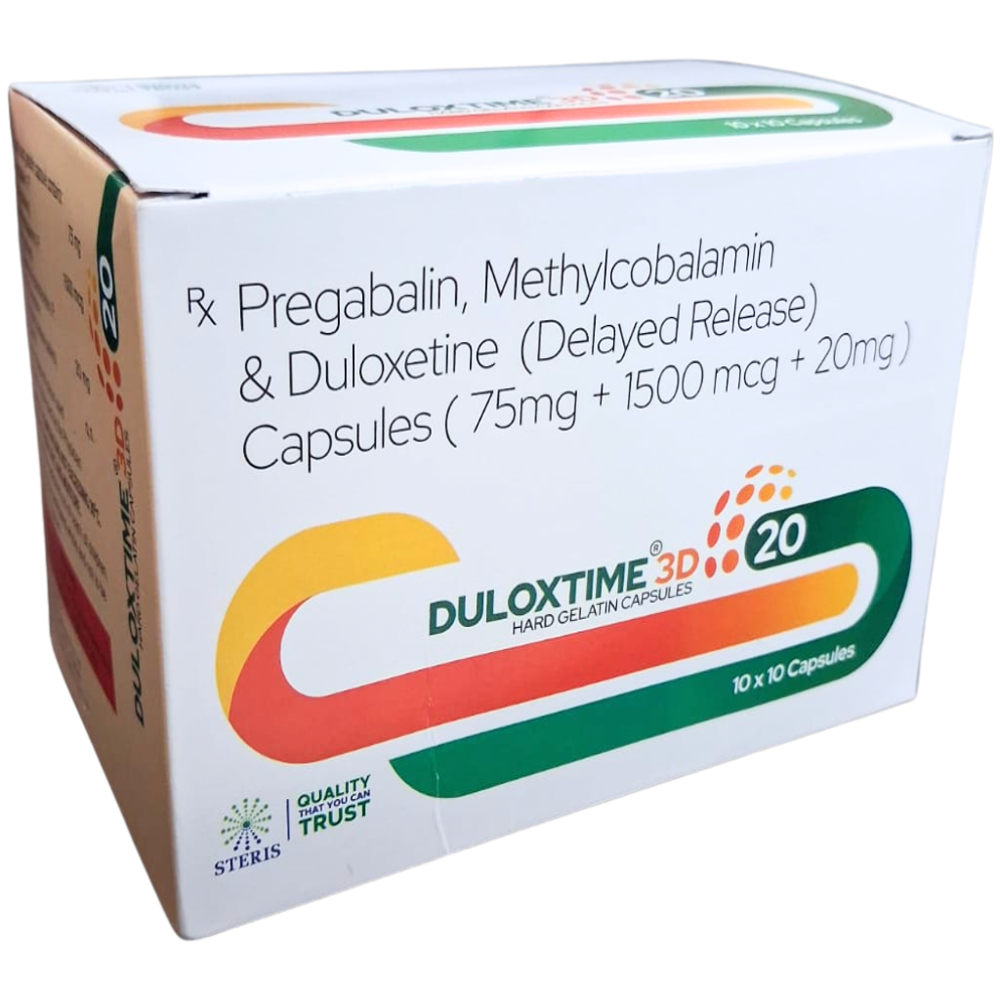 Pregabalin 75 mg,Methylcobalamin 1500 mg & Duloxetine 20 mg Delayed Release Capsules