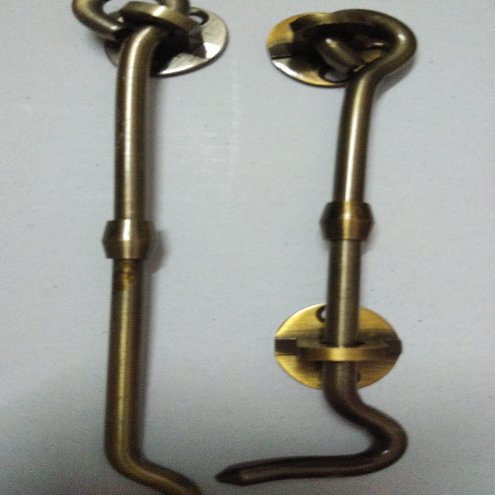 Brass gate hook