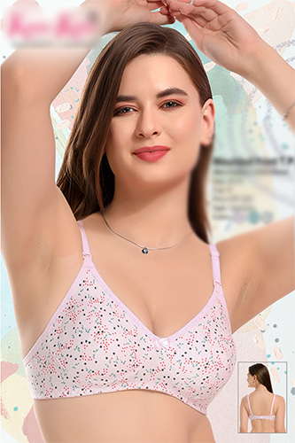 Moulded Print TP Non Padded Cotton Blend Bra