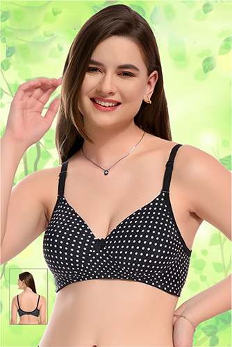 Moulded Foam TP Padded Nylon Lycra Bra - Nylon Lycra, Sizes 30-44, Red | Seamless, Wirefree, Lightly Padded, Full Coverage