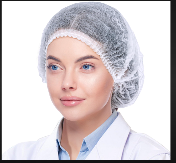 Buffant Cap - Polypropylene, One Size, White Bouffant Style, Elastic, Bulk Packaging For Medical, Food Service, Industrial Hygiene Usage