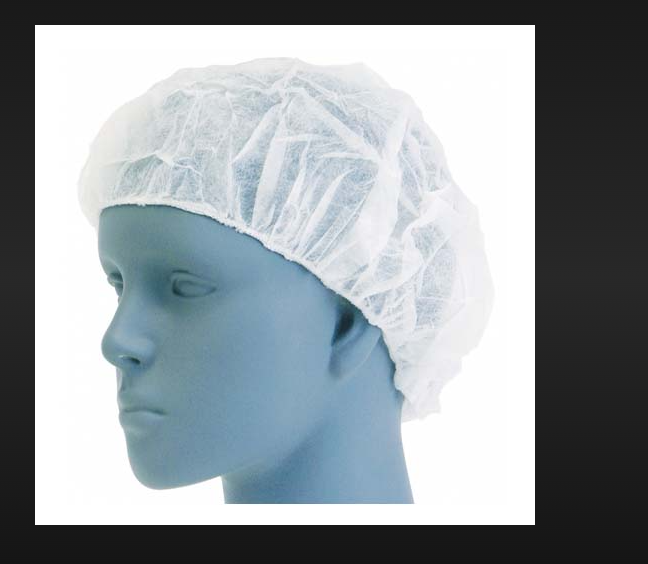 Bouffant Cap - Non-woven Material, One Size, White Color | Elastic Design, Bulk Packaging, Ideal For Medical, Food Service, Cleanroom Environments