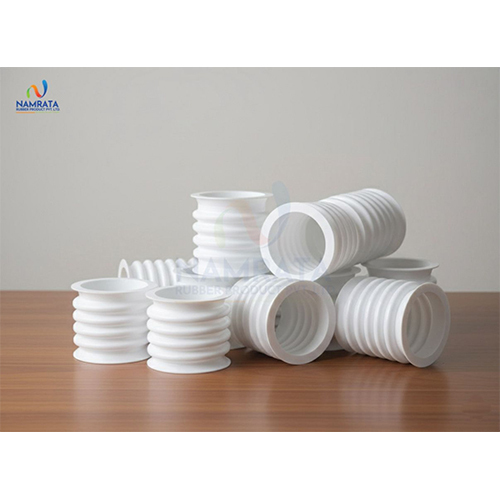 Silicone Milky white rubber moulded bellows