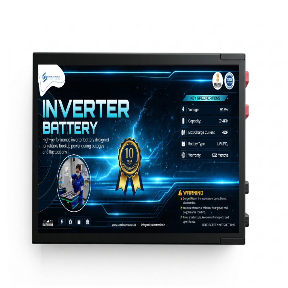 51.2V 314Ah Lifepo4 Battery For 16 Kw - Battery Capacity: 4 Ampere-Hour  (Ah)