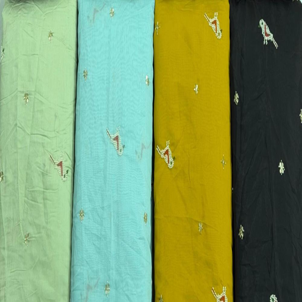 Mull Chanderi Work - Color: Multicolor