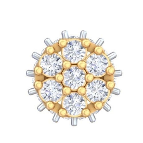 Radiant Cluster Two-Tone Diamond Studs
