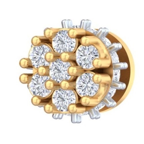 Radiant Cluster Two-Tone Diamond Studs