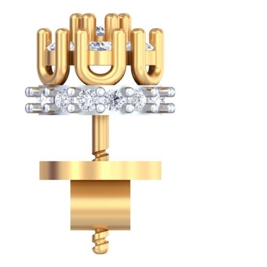 Radiant Cluster Two-Tone Diamond Studs