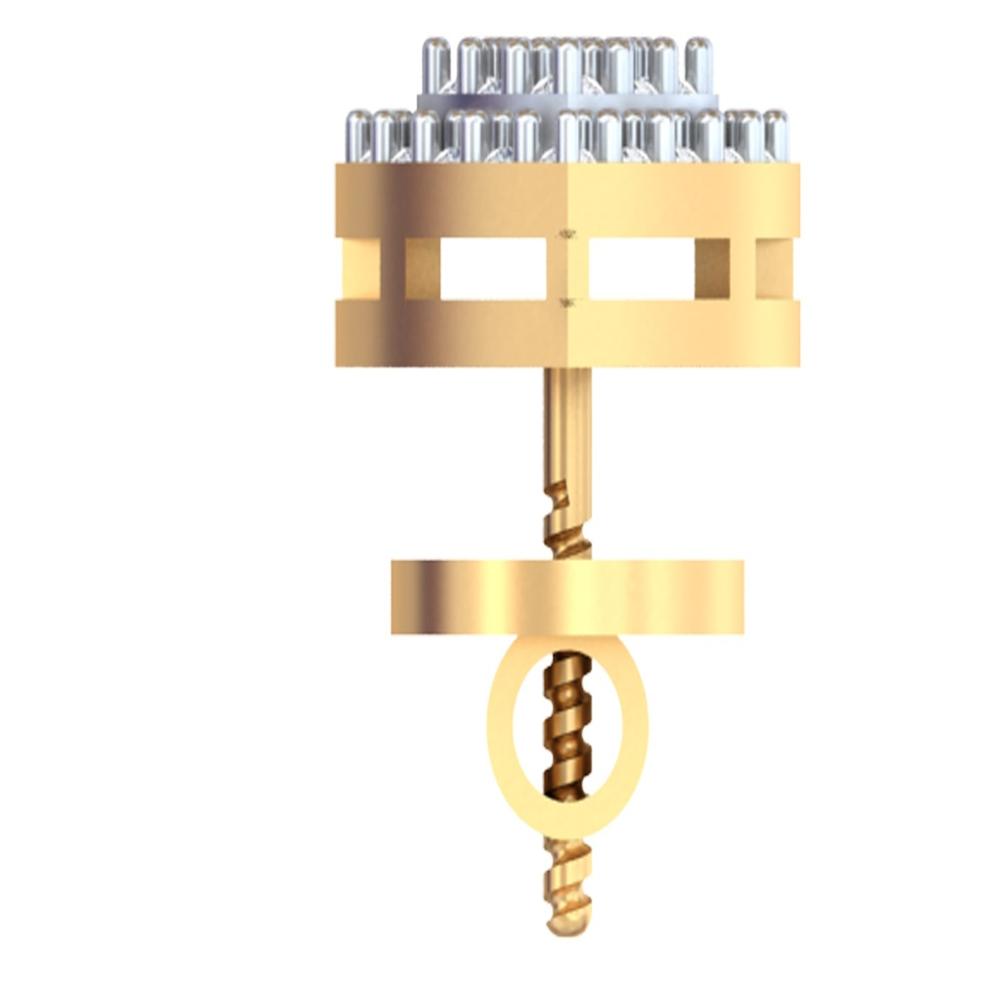 Heart-Shaped Diamond Halo Cluster Stud Earrings