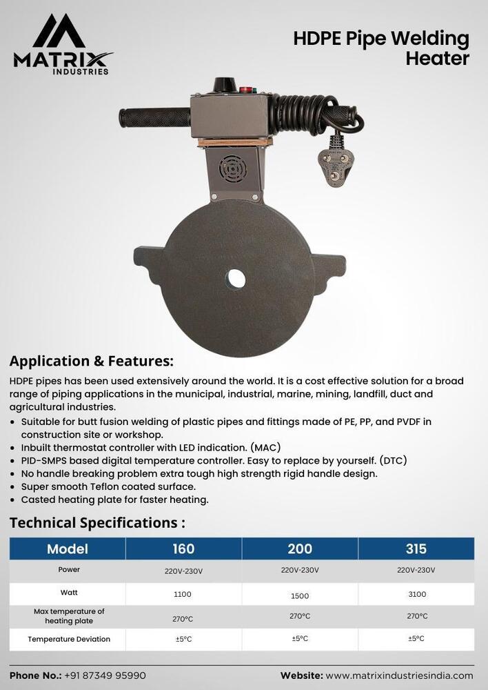 HDPE Pipe Jointing Heater