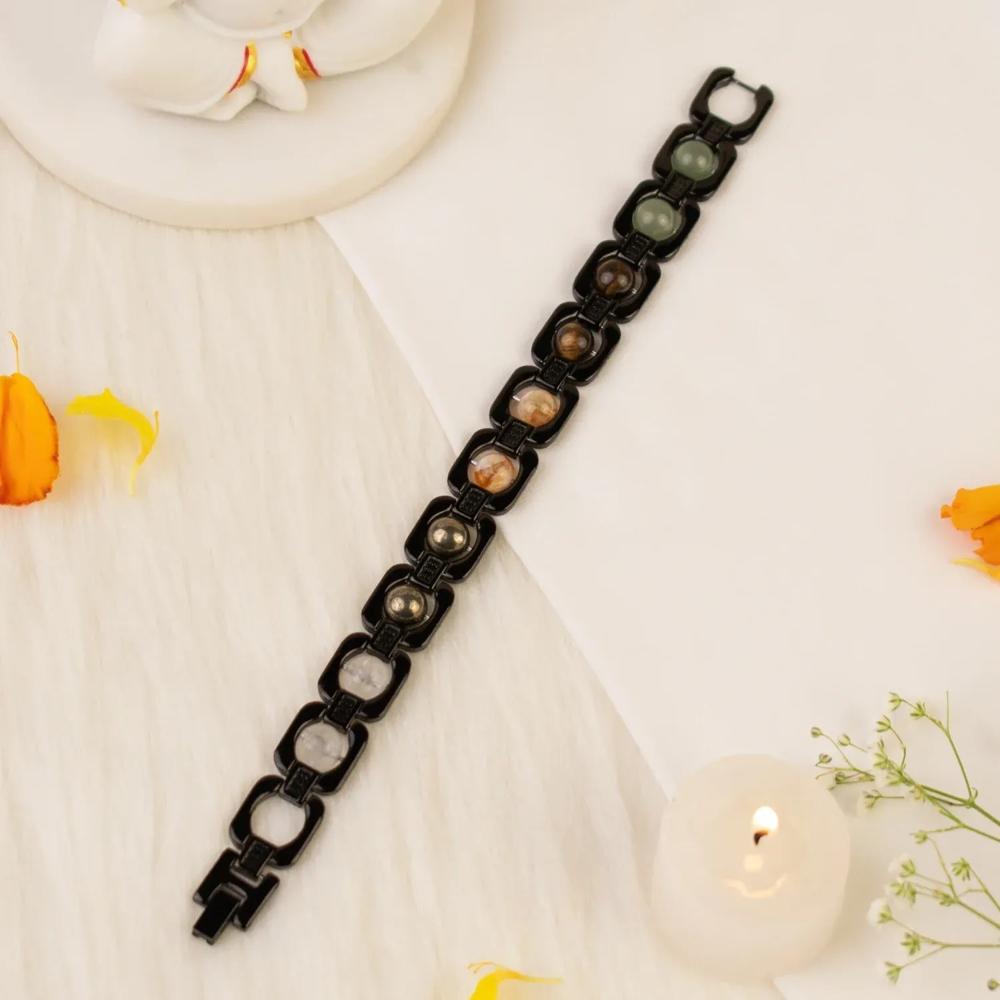WGBR1 - Metal Dhan Yog Bracelet - Black