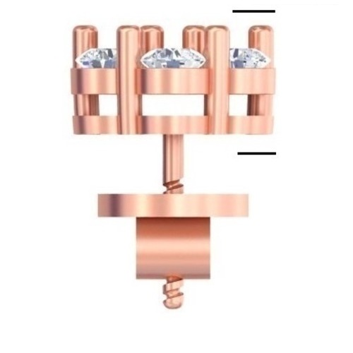 Round Diamond Cluster Stud Earrings