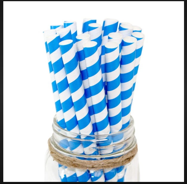 Paper Colored Straw - High-quality Paper, Available In 6, 8, & 10 Mm Sizes, Multicolor Options With Plain And Striped Patterns - Eco-friendly For Events