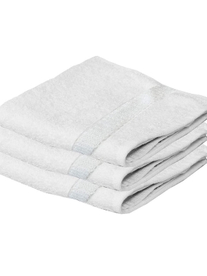 Pure white bath towels