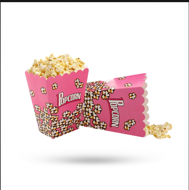 Popcorn Box Large - Big Size | Perfect For Movie Nights, Parties, And Events, Durable Design For Mess-free Snacking, Convenient Handling