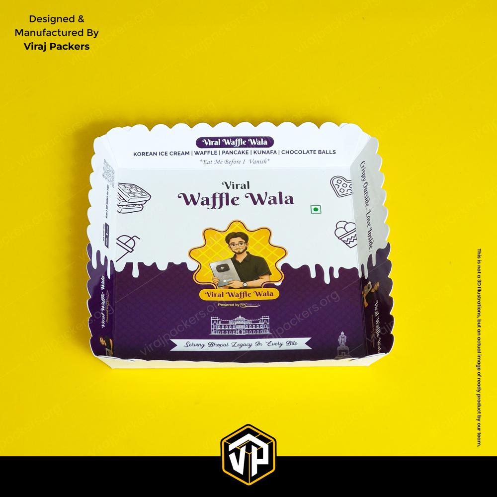 Eco Friendly Disposable Paper Tray Custom Printed Food Serving Tray