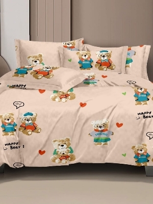 Pure Cotton Kids Icecream Colour Bedsheet - Design Type: Modern