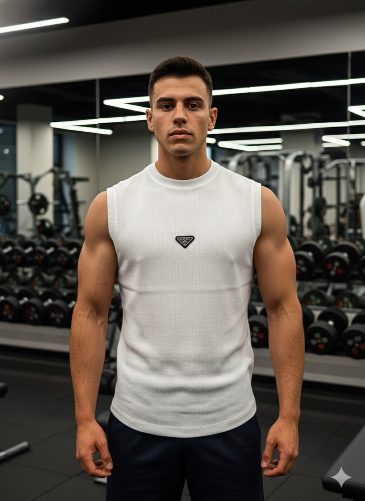 01_Men's White Color Waist T Shirt