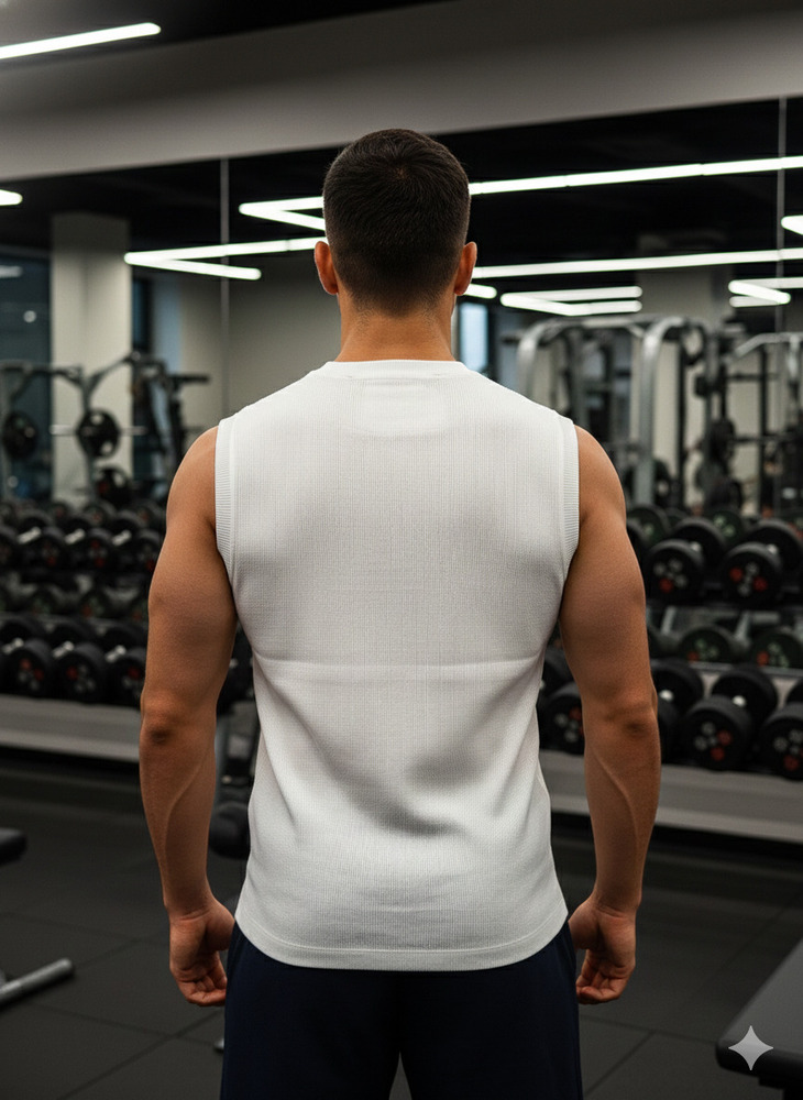 02_Men's White Color Waist T Shirt