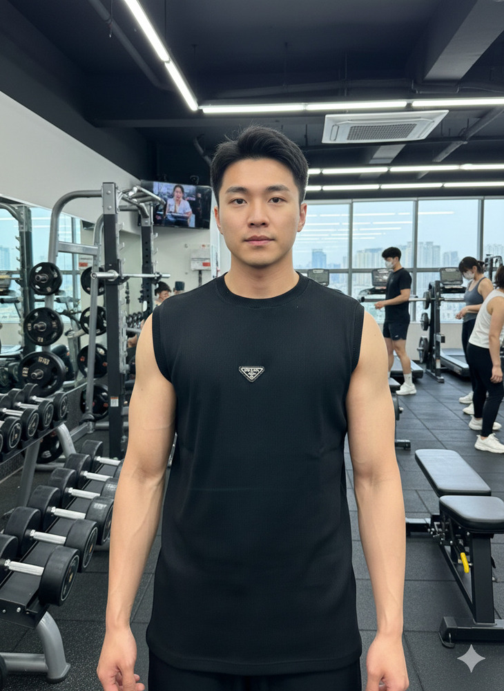 01_Men's Black Color Waist T Shirt