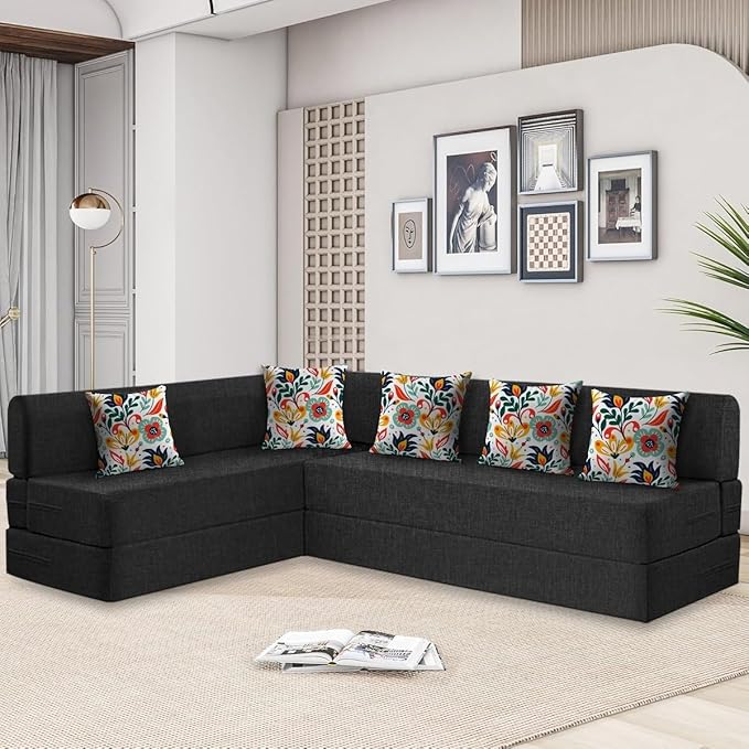 L- Shape Foldable Sofa Cum Bed - Application: Out Door Furniture