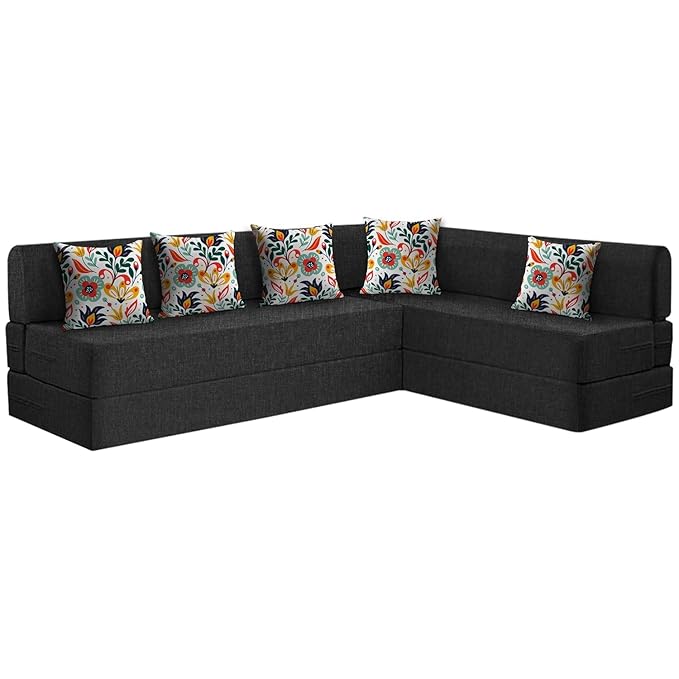 L- Shape Foldable Sofa Cum Bed